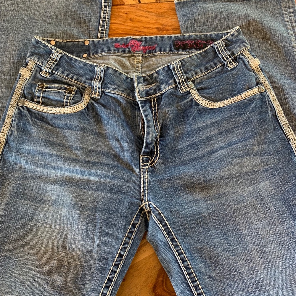 Rock & Roll Cowgirl Boot Cut Jeans. Size 31x34